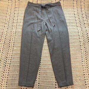 Loft Factory Gray Textured Belt Tie Waist Pants Size 6